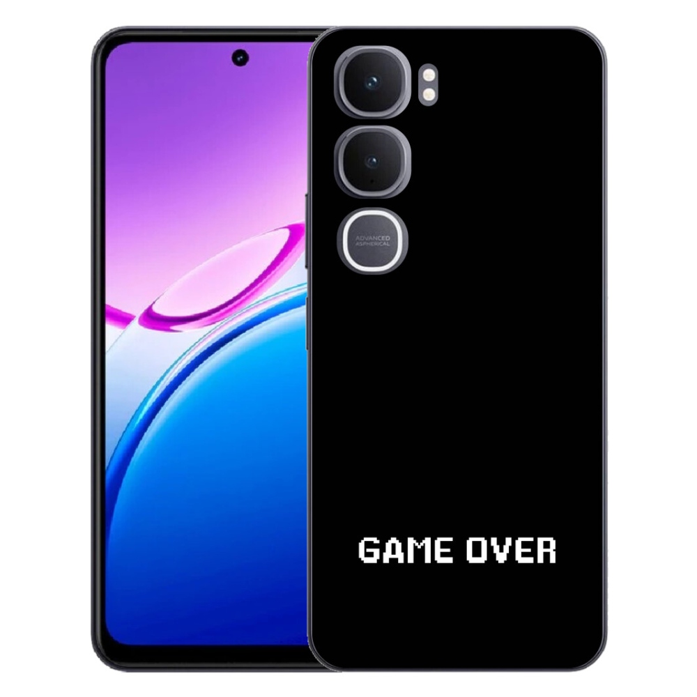 mmCase gél tok a Vivo Y31 5G-hez – „game over” fekete háttérrel