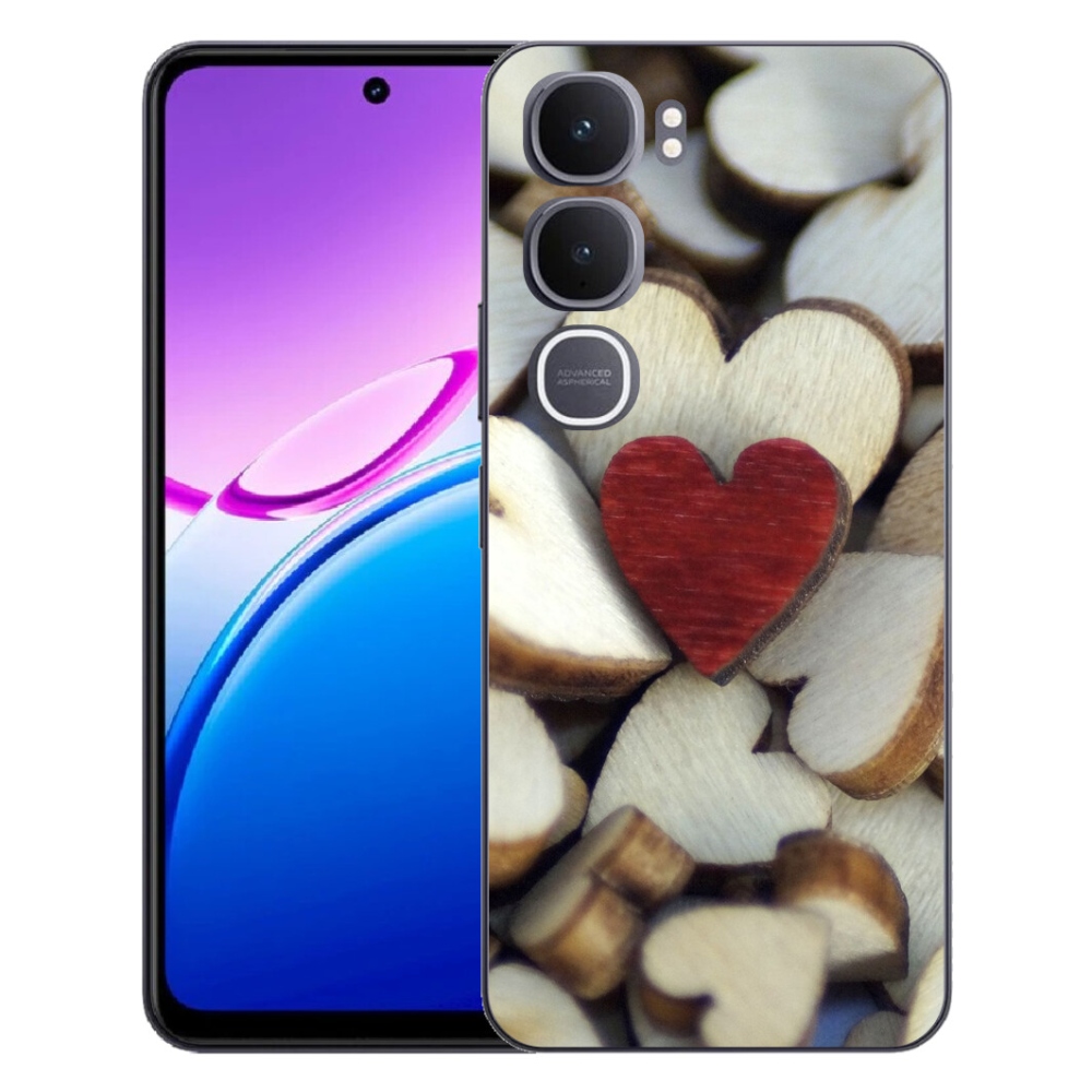 mmCase géltok a Vivo Y31 5G-hez – gravírozott piros szív 
