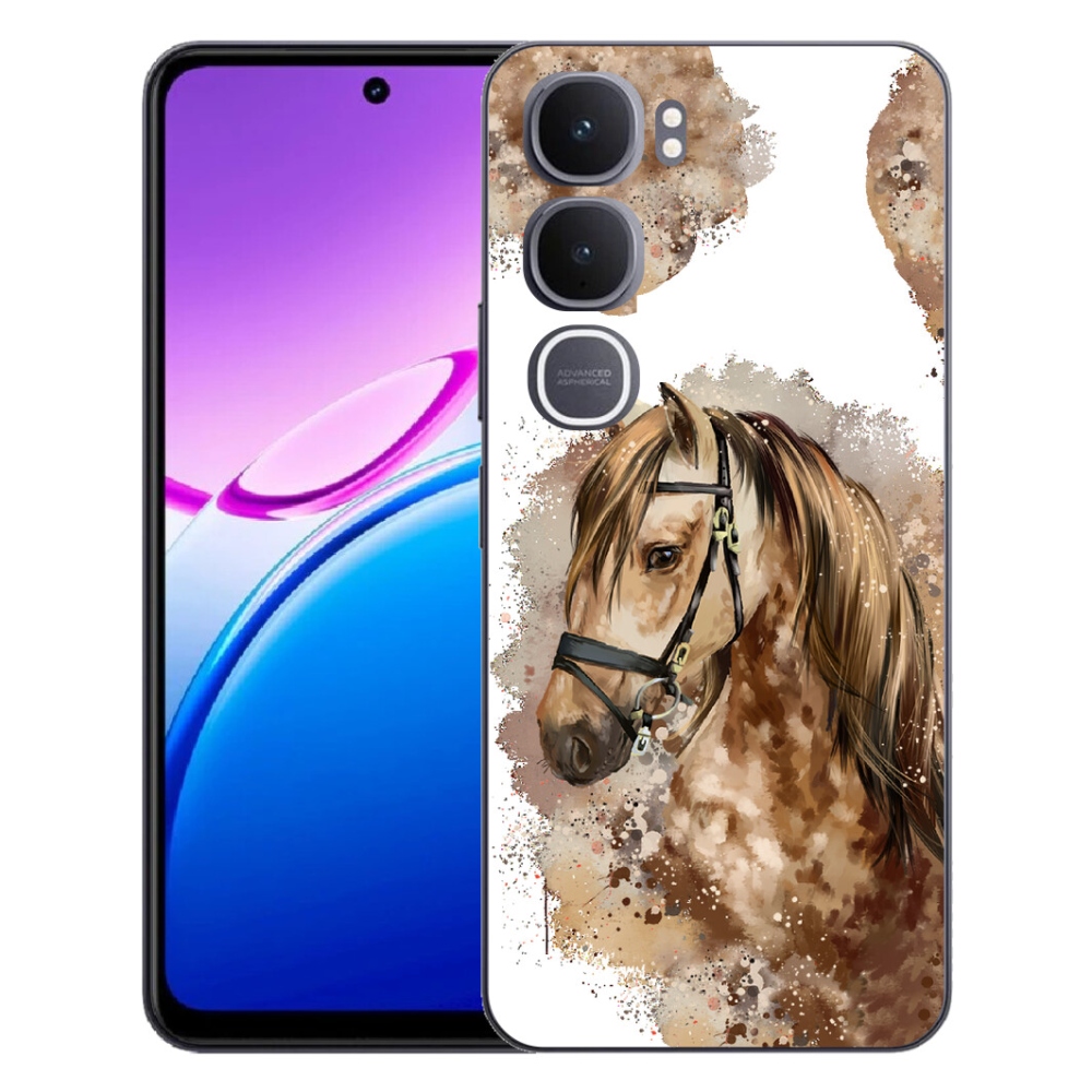 mmCase géltok a Vivo Y31 5G-hez – barna, rajzolt ló