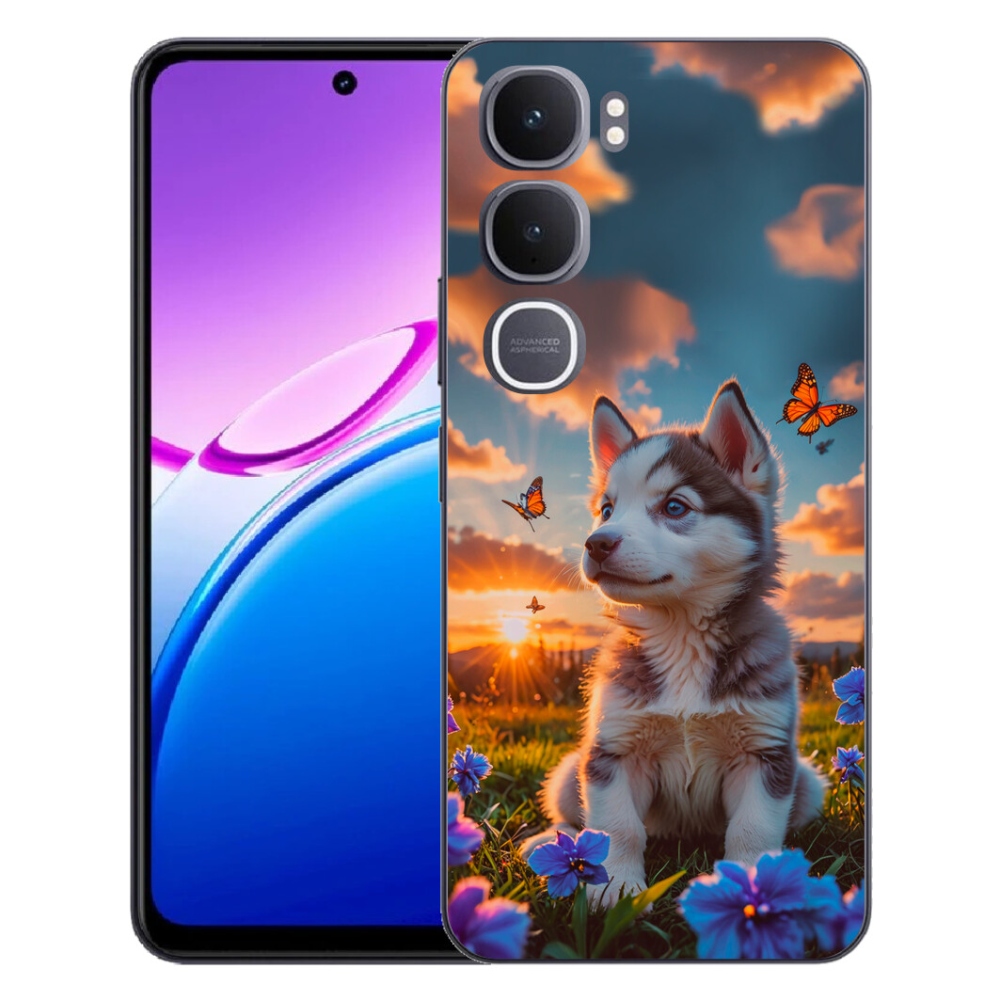 mmCase gél tok a Vivo Y31 5G-hez – husky naplementekor