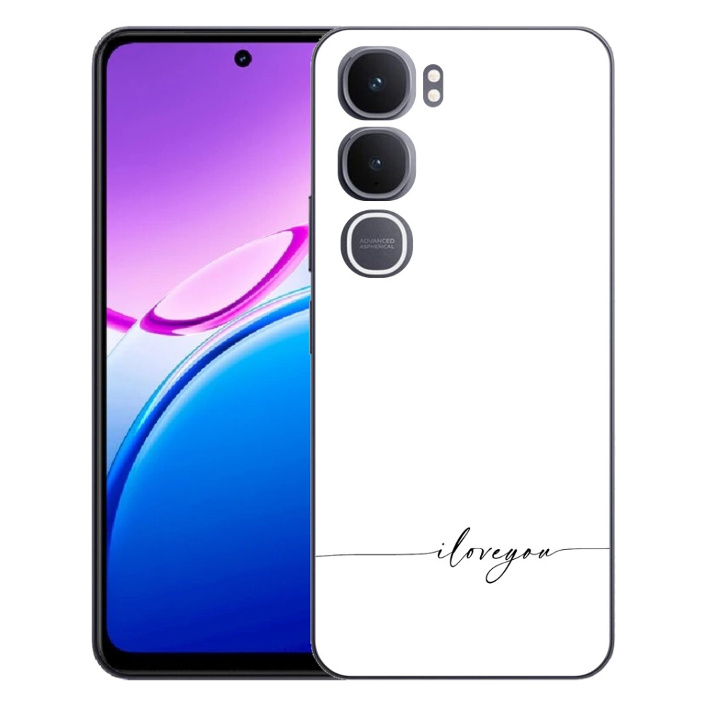 mmCase géltok a Vivo Y31 5G-hez – „I love you” fehér háttérrel