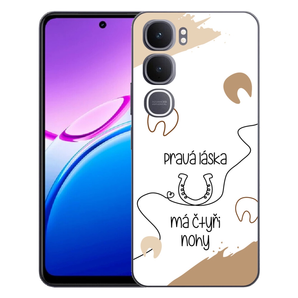 mmCase géltok a Vivo Y31 5G-hez – ló motívum, fehér háttér