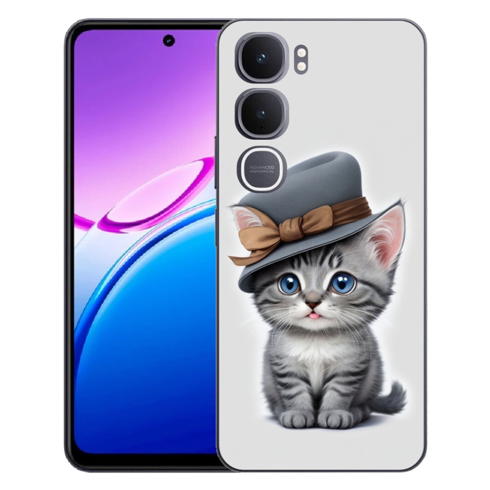 mmCase gél tok a Vivo Y31 5G-hez – kalapos cica