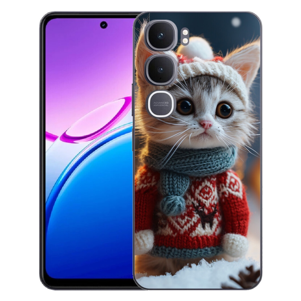 mmCase géltok a Vivo Y31 5G-hez – pulóveres cica