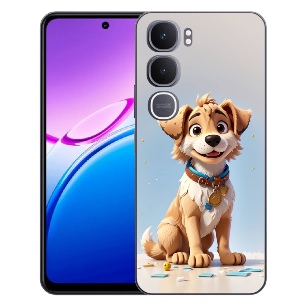 mmCase gél tok a Vivo Y31 5G-hez – rajzolt kiskutya