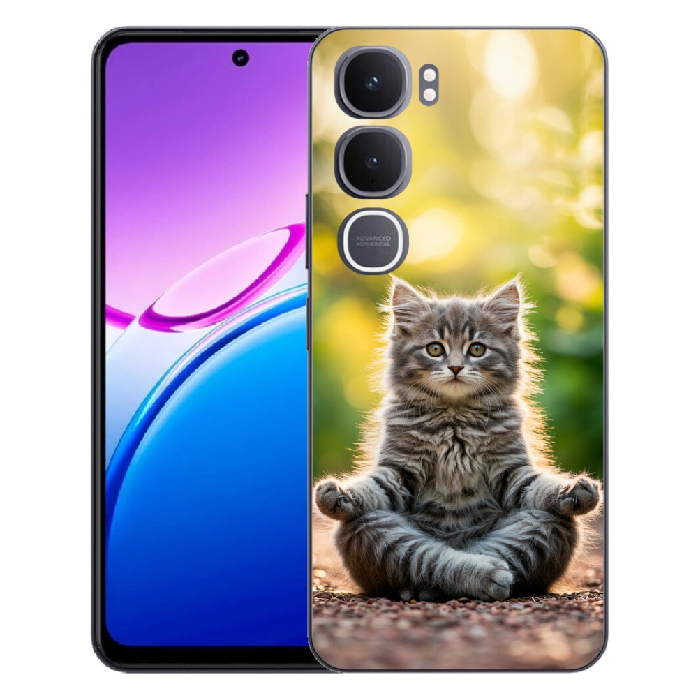 mmCase géltok a Vivo Y31 5G-hez – meditáló cica