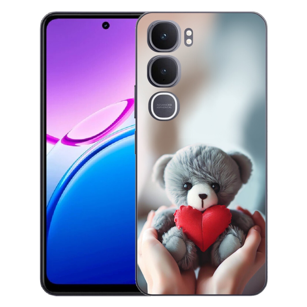 mmCase gél tok a Vivo Y31 5G-hez – mackó a szerelmeseknek