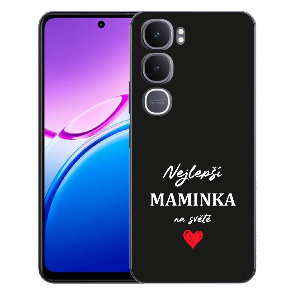 mmCase géltok a Vivo Y31 5G-hez – „A legjobb anyuka 1” fekete háttérrel