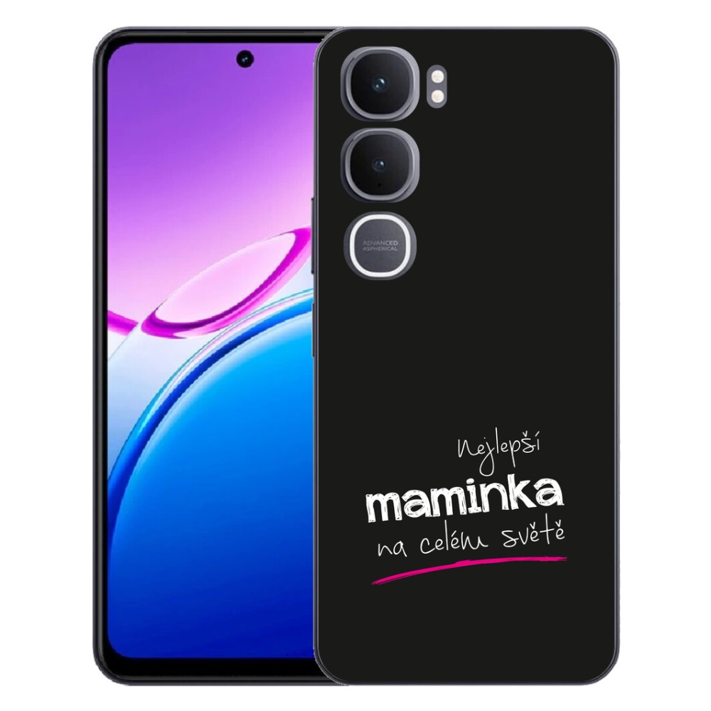 mmCase géltok a Vivo Y31 5G-hez – „A legjobb anyuka” 4, fekete háttérrel