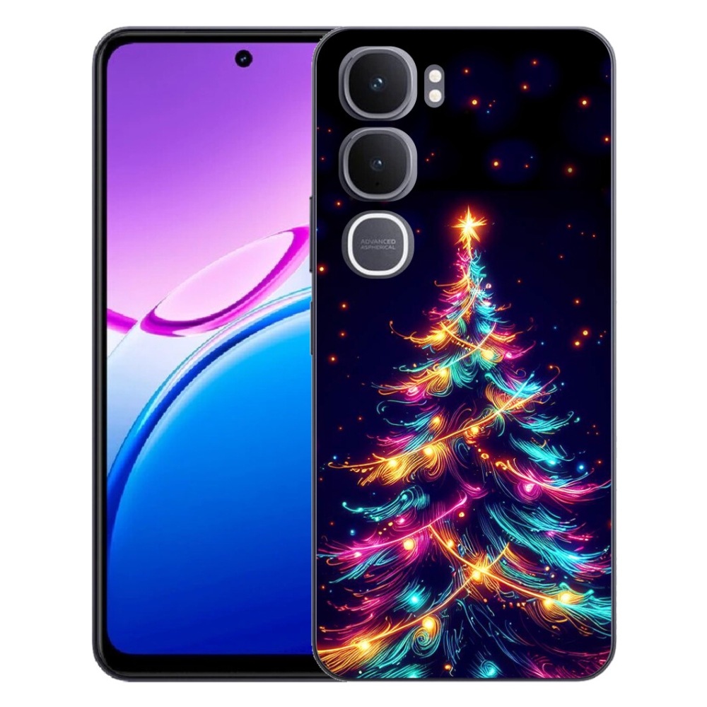 mmCase gél tok a Vivo Y31 5G-hez – neon karácsonyfa