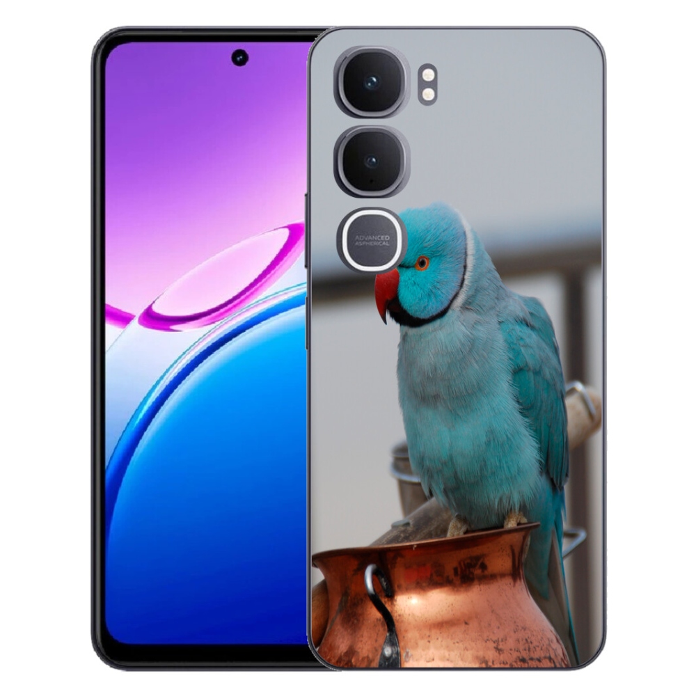 mmCase géltok a Vivo Y31 5G-hez – kék alexandri papagáj