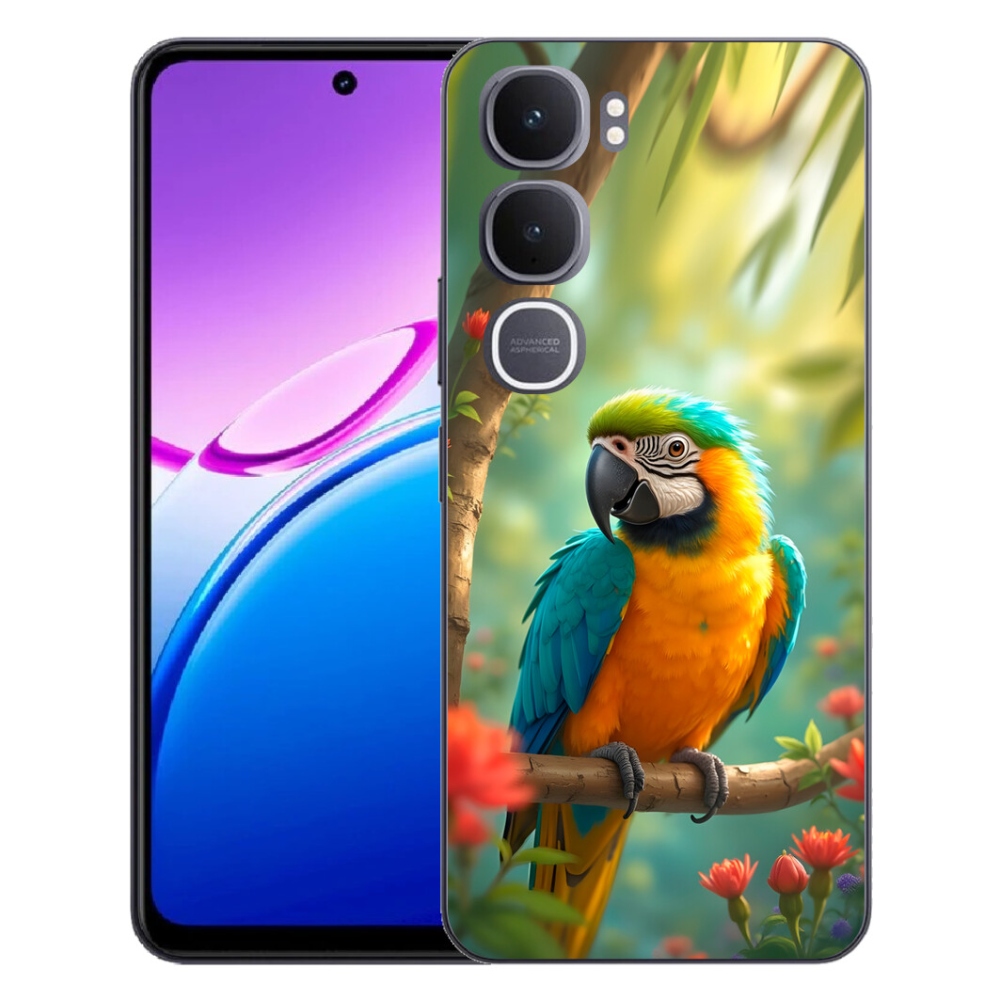 mmCase géltok a Vivo Y31 5G-hez – kék-sárga ara papagáj