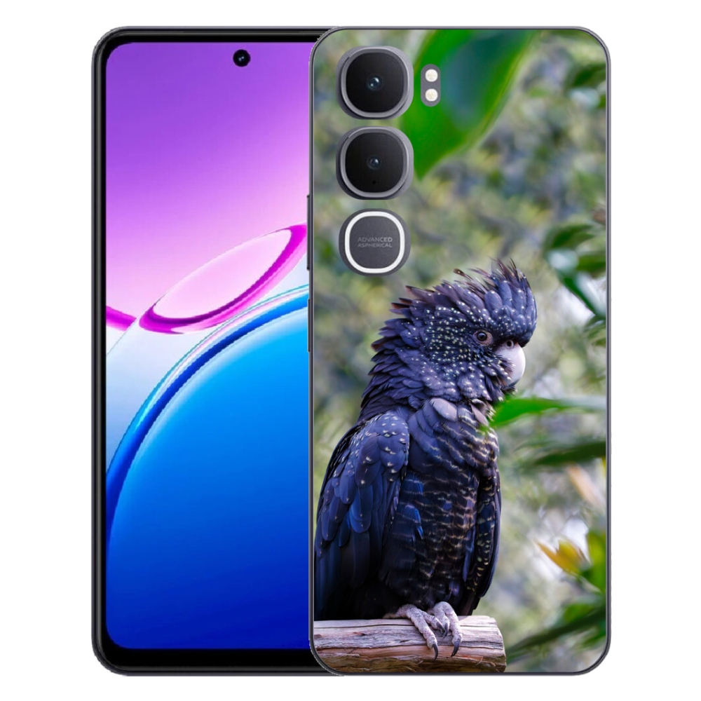 mmCase géltok a Vivo Y31 5G-hez – fekete kakadu papagáj