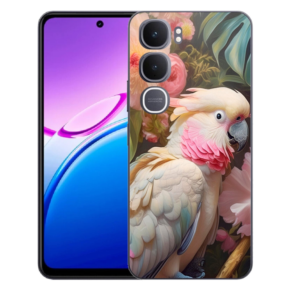 mmCase géltok a Vivo Y31 5G-hez – rózsaszín kakadu papagáj 2