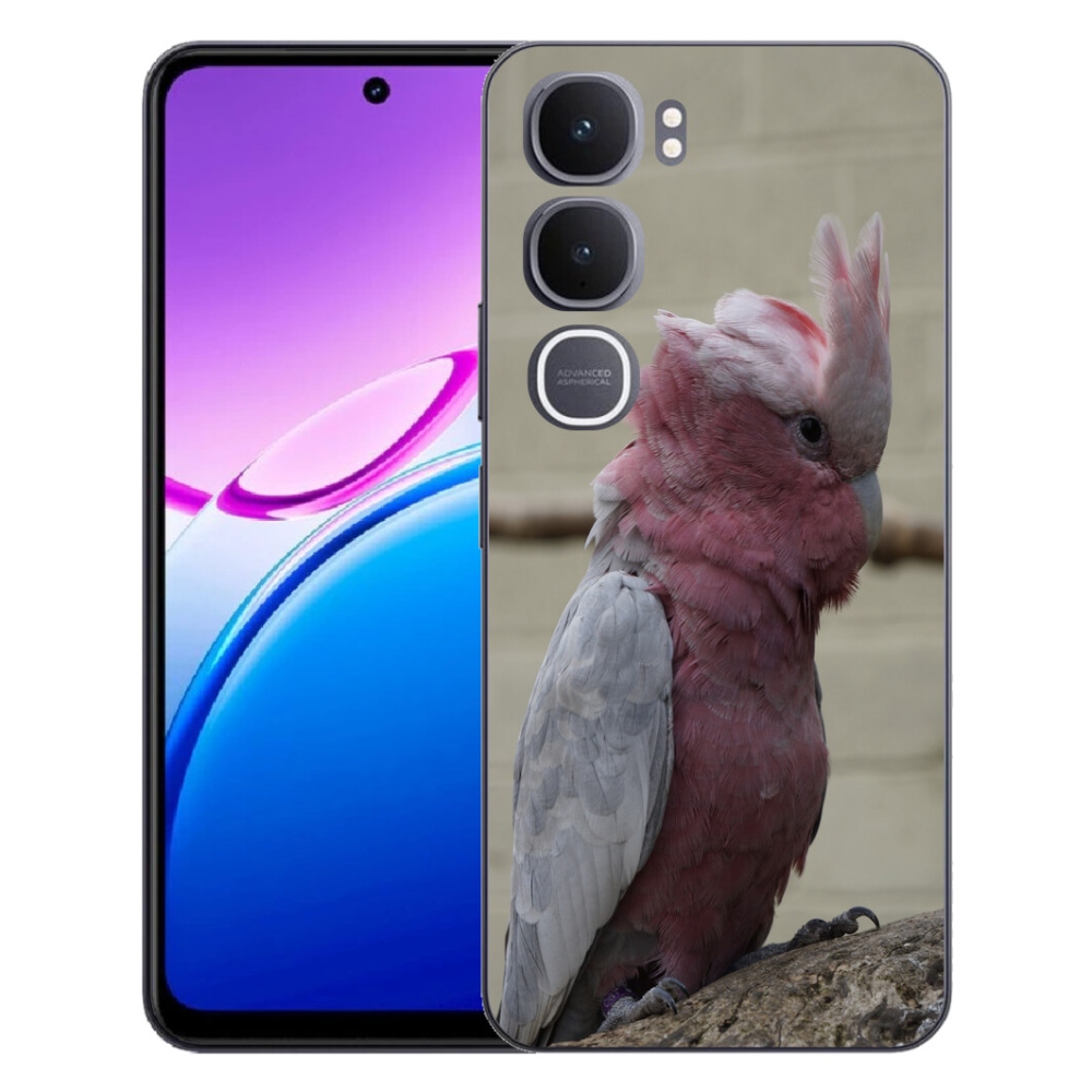 mmCase géltok a Vivo Y31 5G-hez – rózsaszín kakadu papagáj