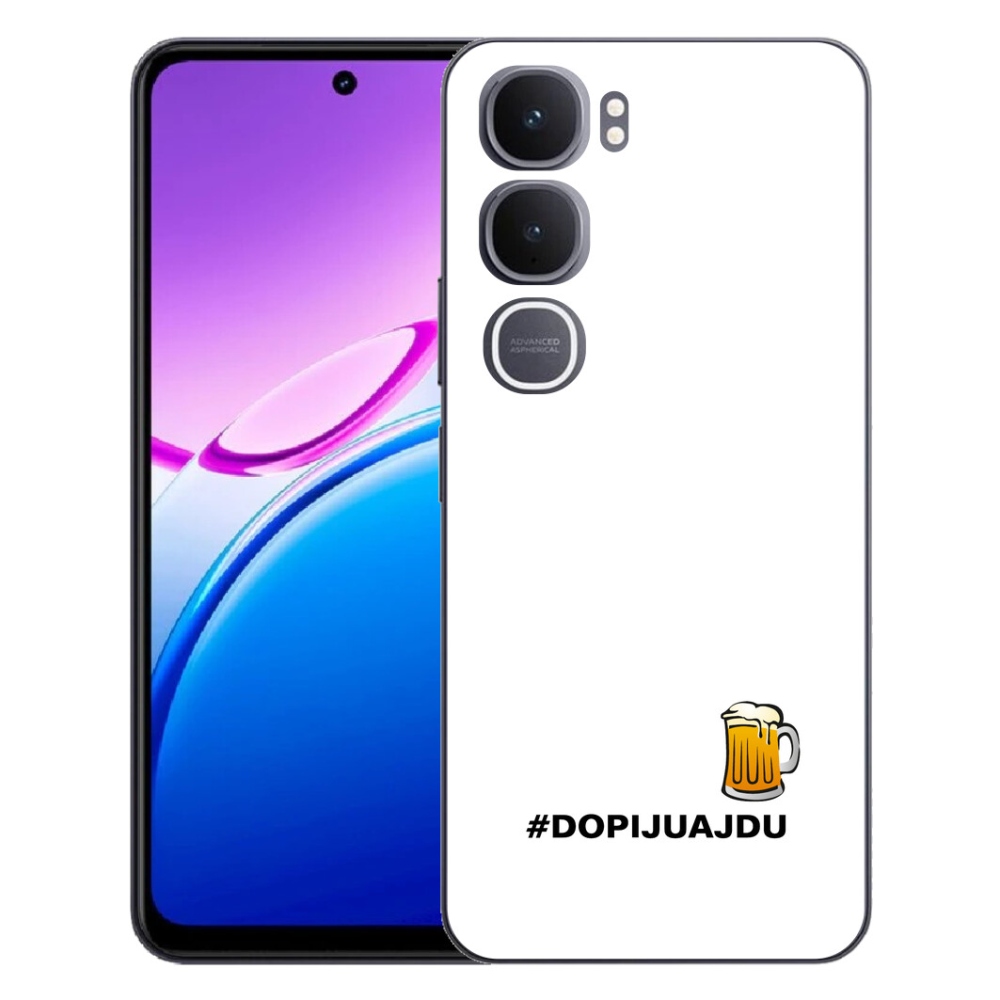 mmCase gél tok a Vivo Y31 5G-hez – sörös motívum, 1 db, fehér háttérrel