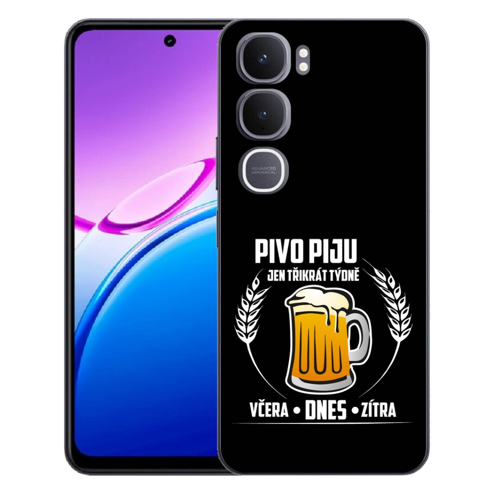 mmCase géltok a Vivo Y31 5G-hez – sörös motívum, fekete háttér