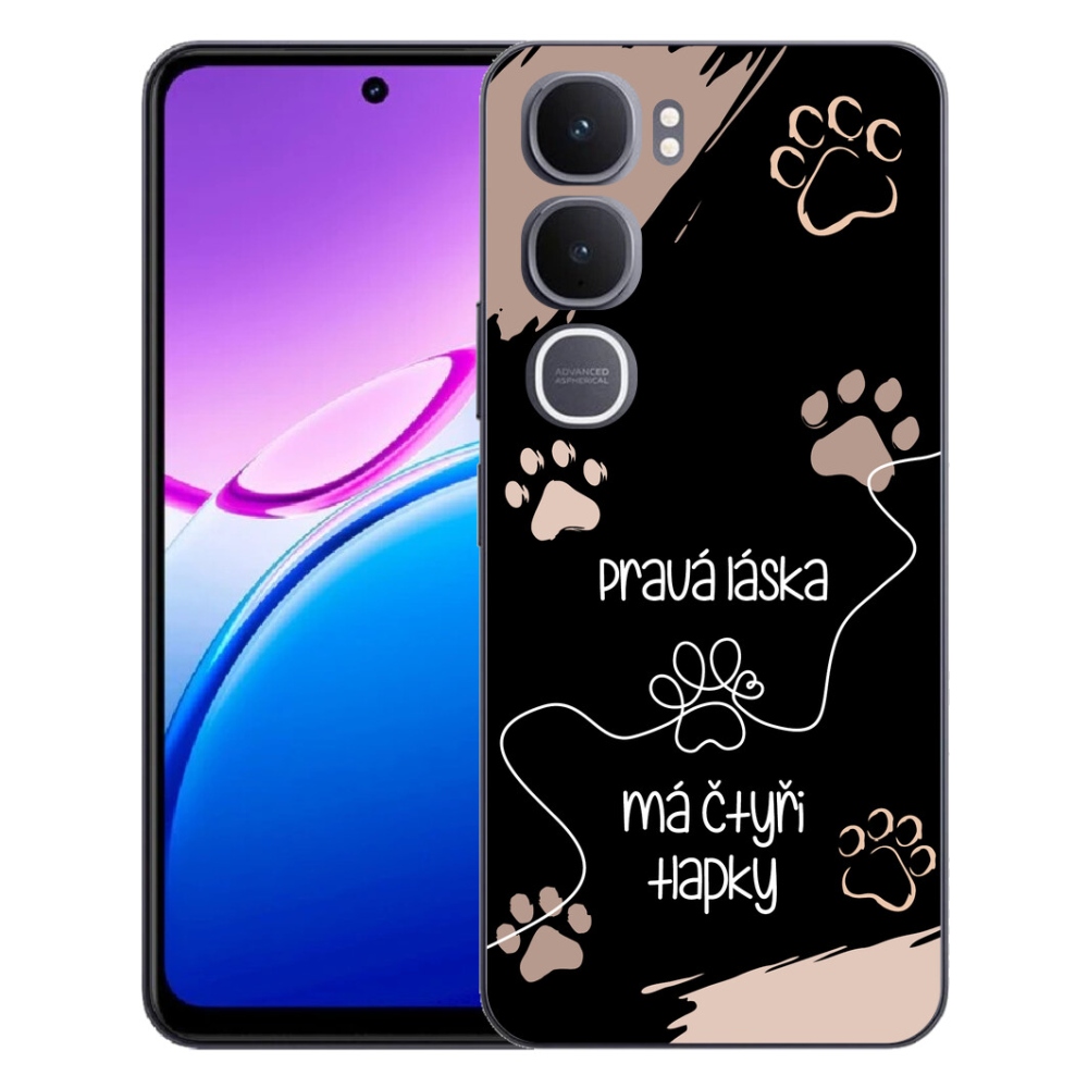 mmCase géltok a Vivo Y31 5G-hez – kutyás motívum, 1, fekete háttér