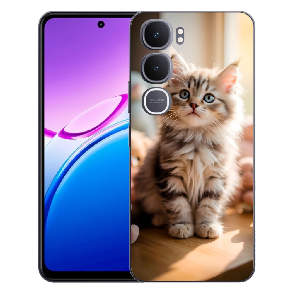 mmCase gél tok a Vivo Y31 5G-hez – aranyos cica 10