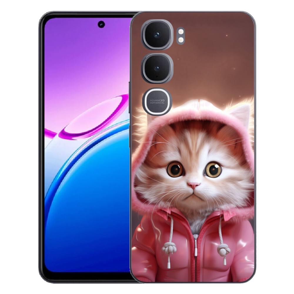 mmCase gél tok a Vivo Y31 5G-hez – aranyos cica 3