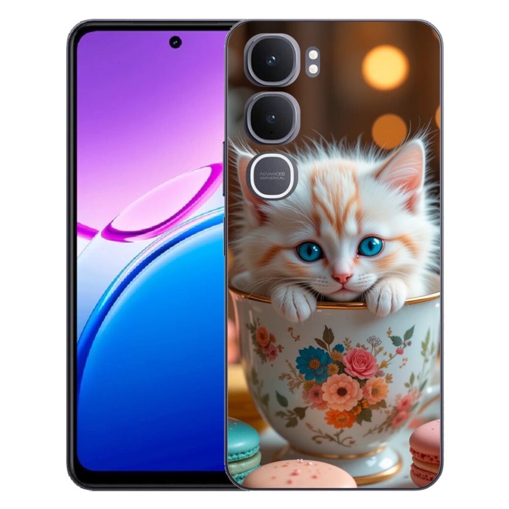 mmCase gél tok a Vivo Y31 5G-hez – aranyos cica 6