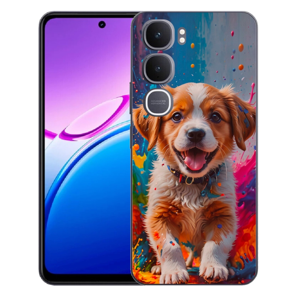 mmCase gél tok a Vivo Y31 5G-hez – aranyos kiskutya 3