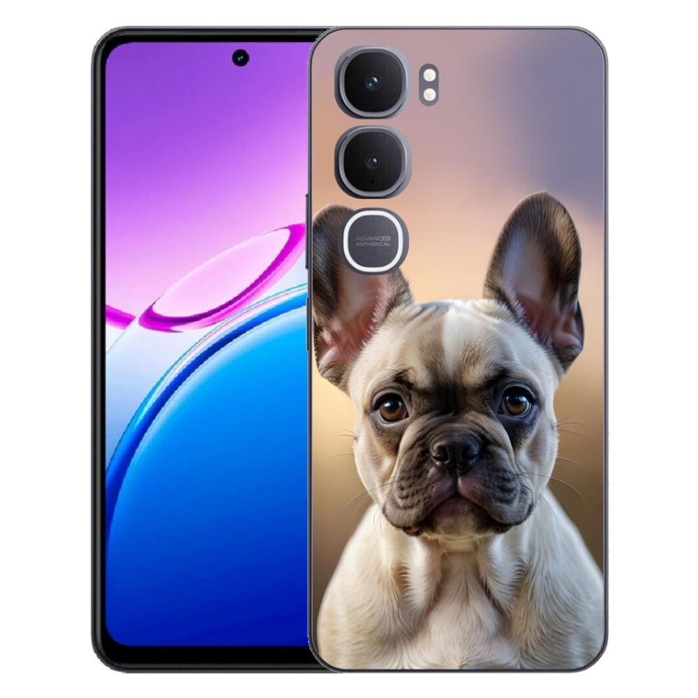 mmCase gél tok a Vivo Y31 5G-hez – aranyos francia buldog