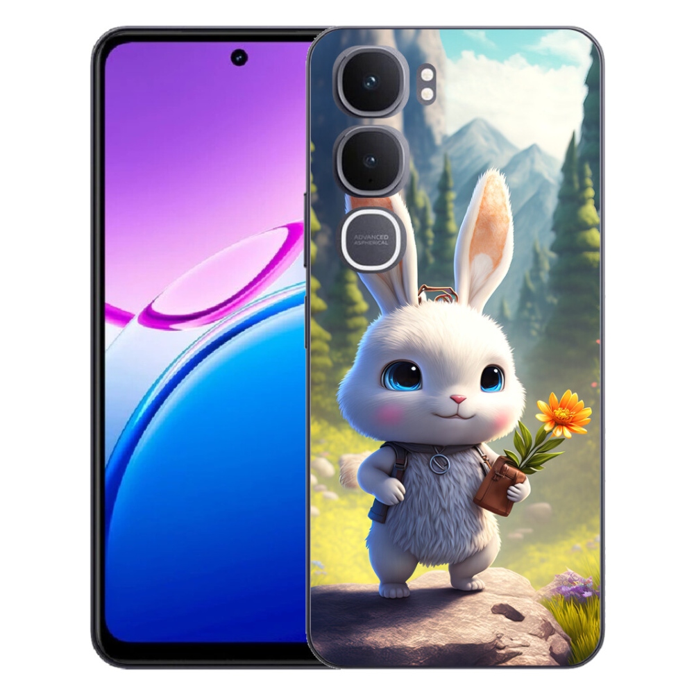 mmCase gél tok a Vivo Y31 5G-hez – aranyos nyuszi