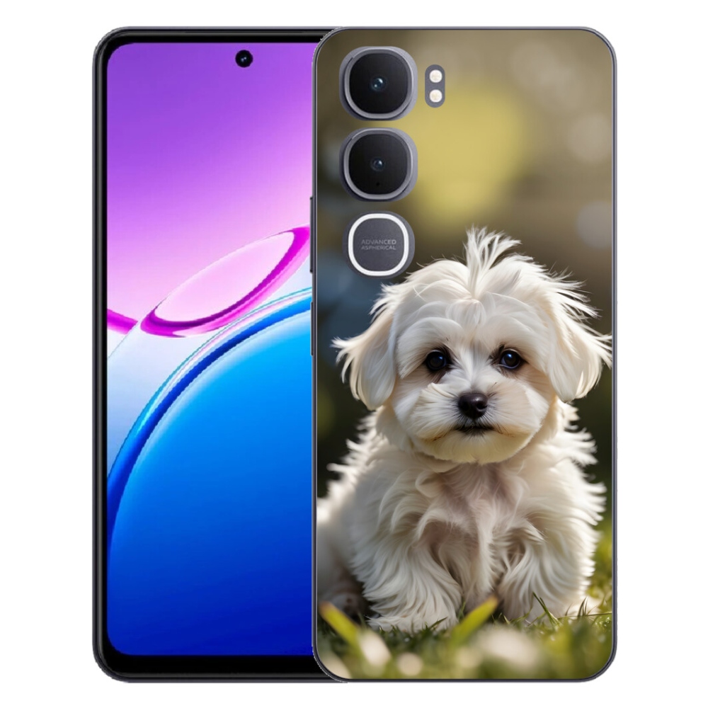 mmCase gél tok a Vivo Y31 5G-hez – aranyos máltai kutyus