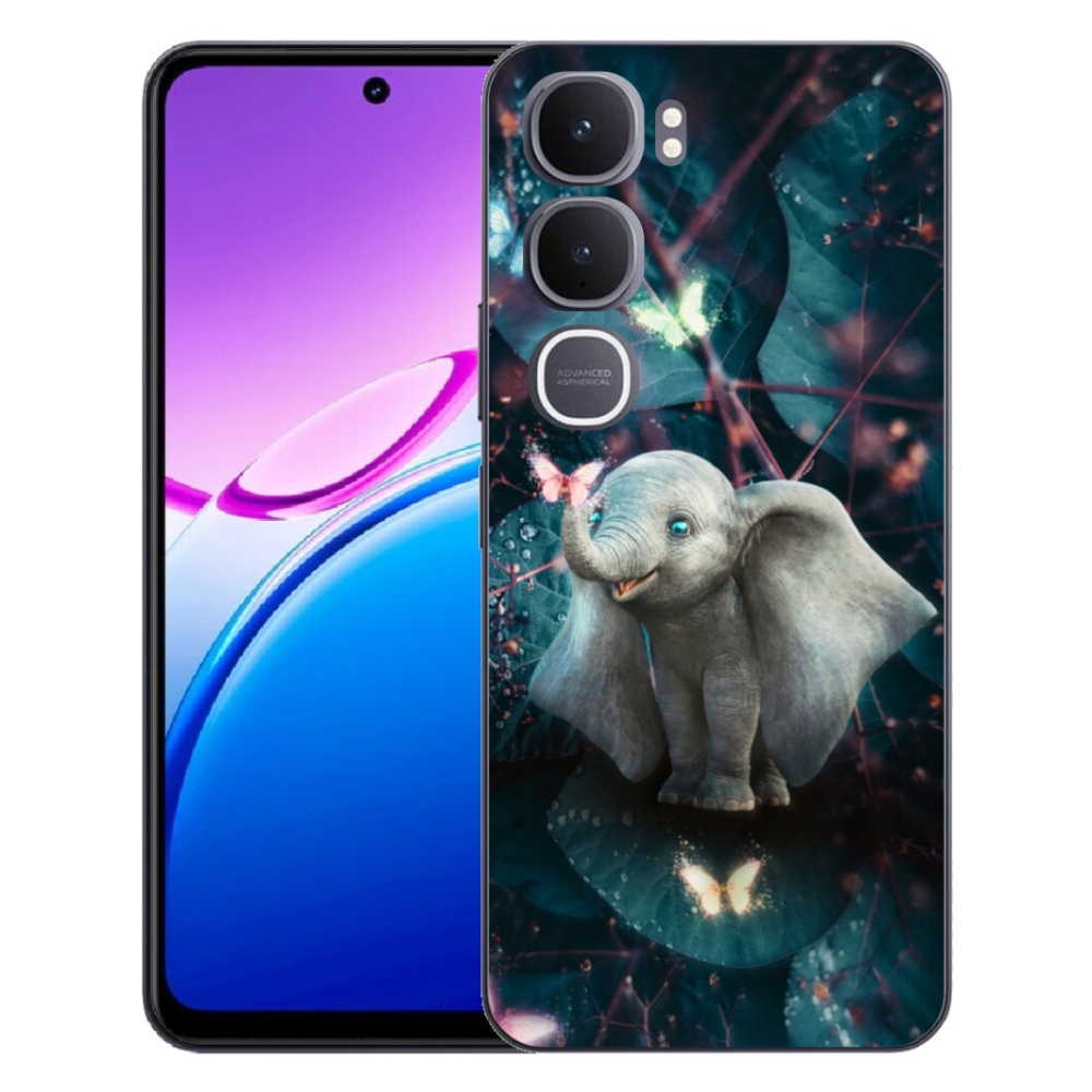 mmCase gél tok a Vivo Y31 5G-hez – aranyos elefánt