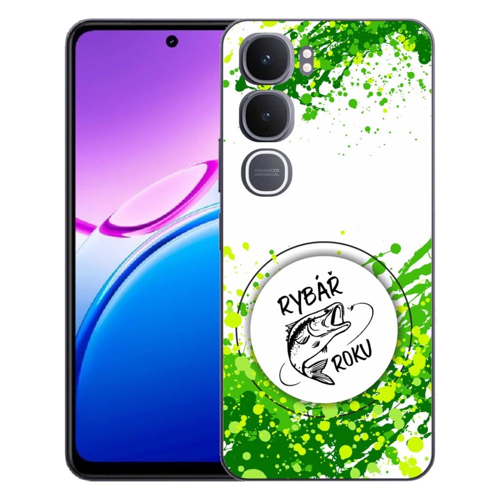 mmCase géltok a Vivo Y31 5G-hez – „Az év horgásza” fehér háttérrel