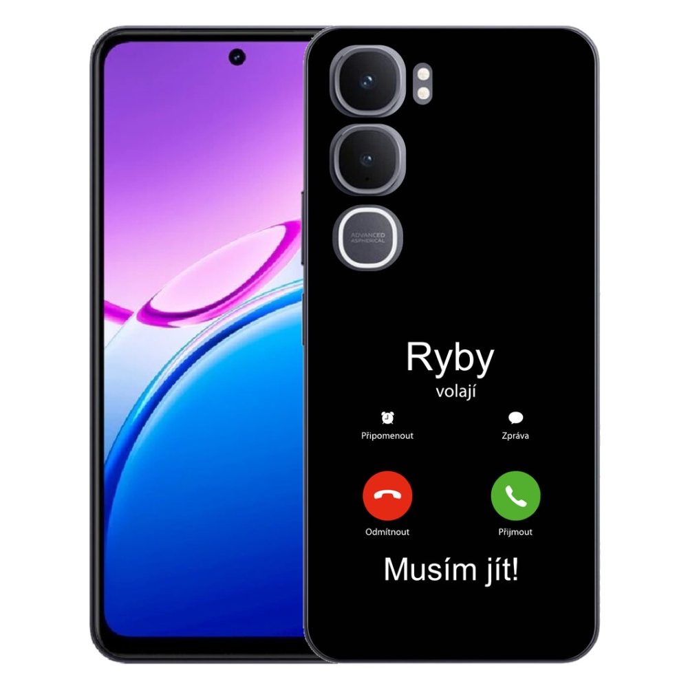 mmCase géltok a Vivo Y31 5G-hez – halak hívnak, fekete háttérrel