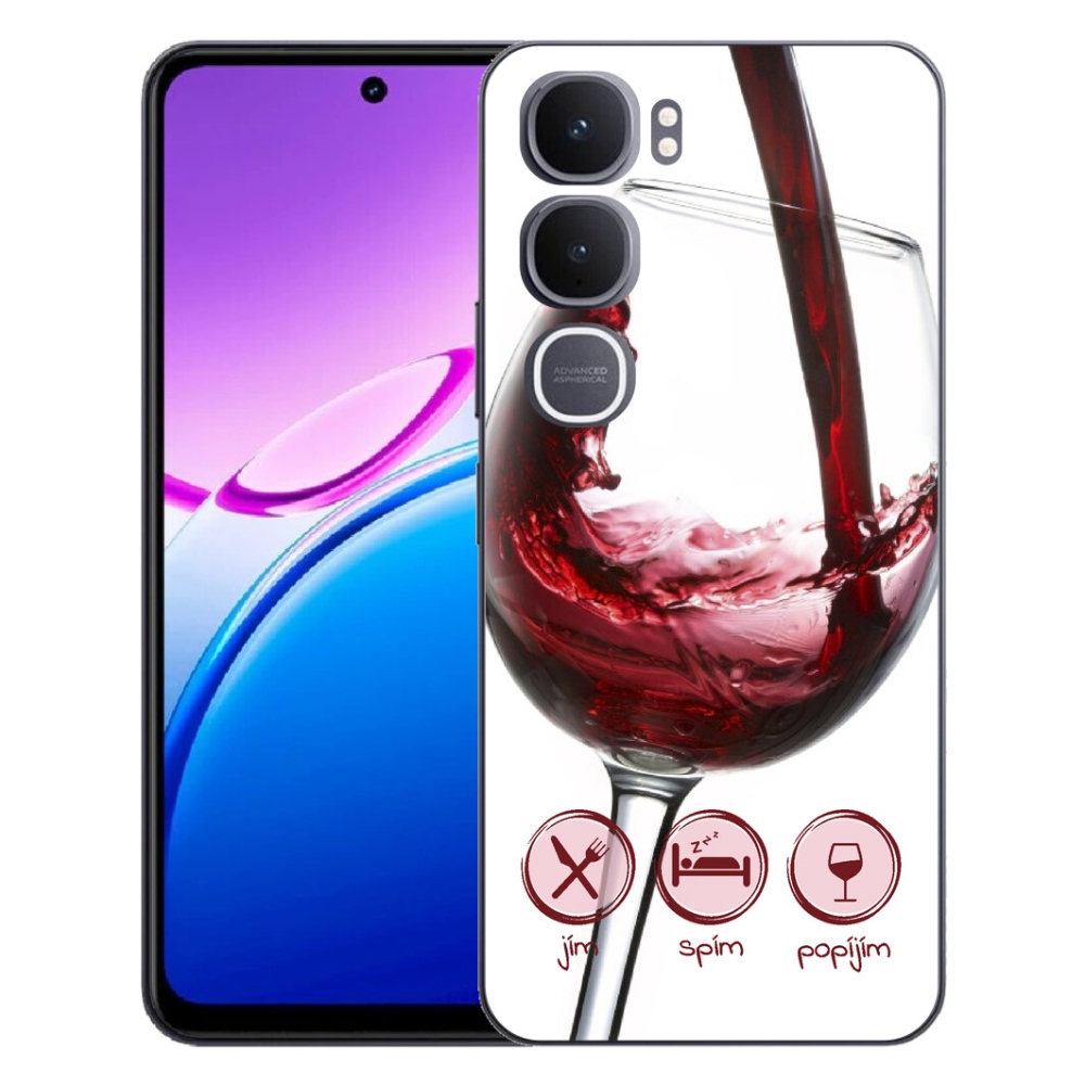 mmCase gél tok a Vivo Y31 5G-hez – vörösboros pohár