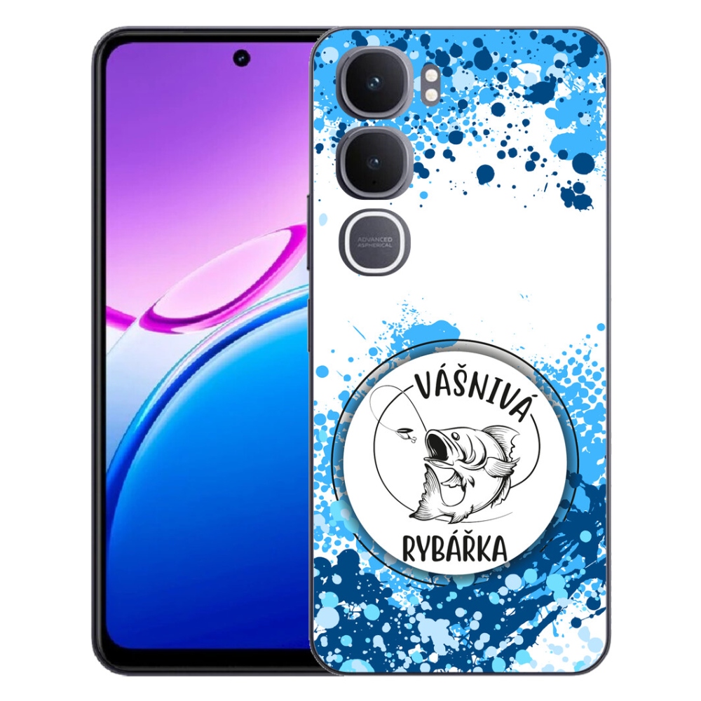 mmCase géltok a Vivo Y31 5G-hez – szenvedélyes horgász, fehér háttérrel
