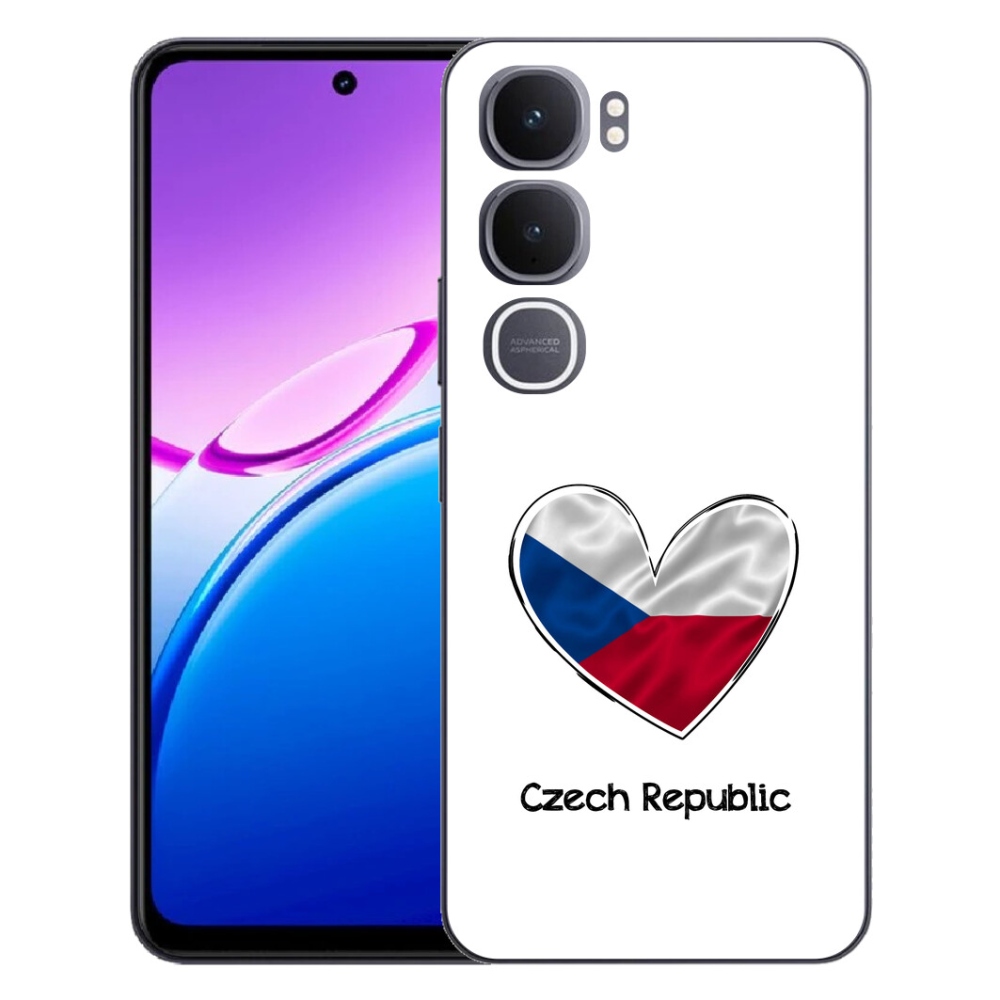 mmCase géltok a Vivo Y31 5G-hez – zászló, szív, fehér háttér