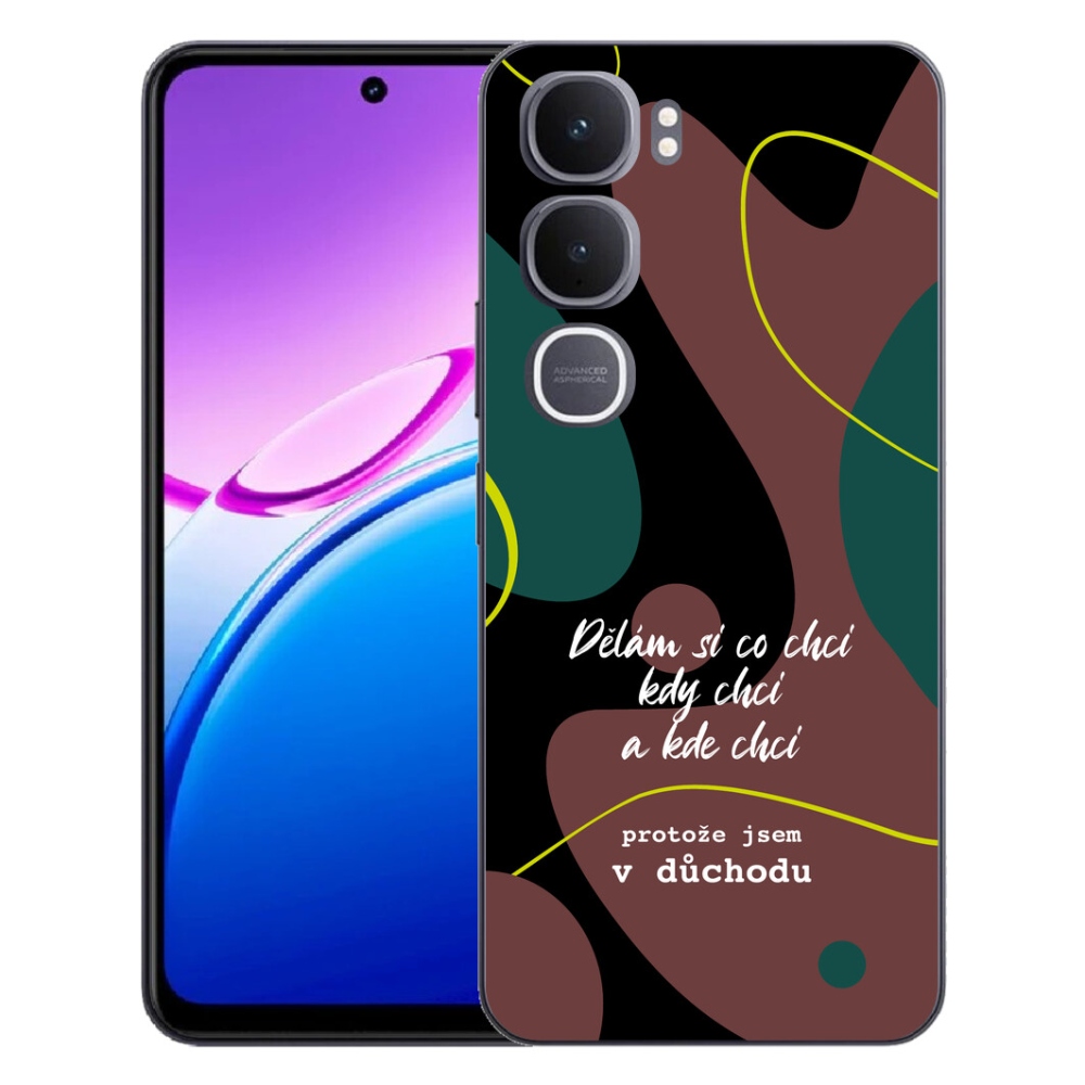 mmCase géltok a Vivo Y31 5G-hez – vicces felirat, 10 fekete háttér