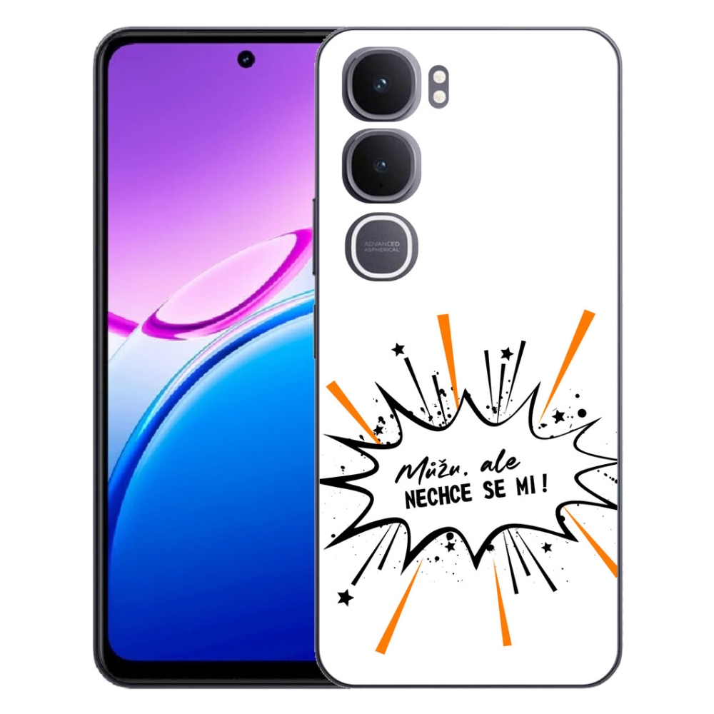 mmCase géltok a Vivo Y31 5G-hez – vicces felirat, 11, fehér háttér