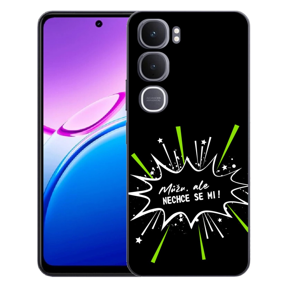 mmCase géltok a Vivo Y31 5G-hez – vicces felirat, 11, fekete háttér