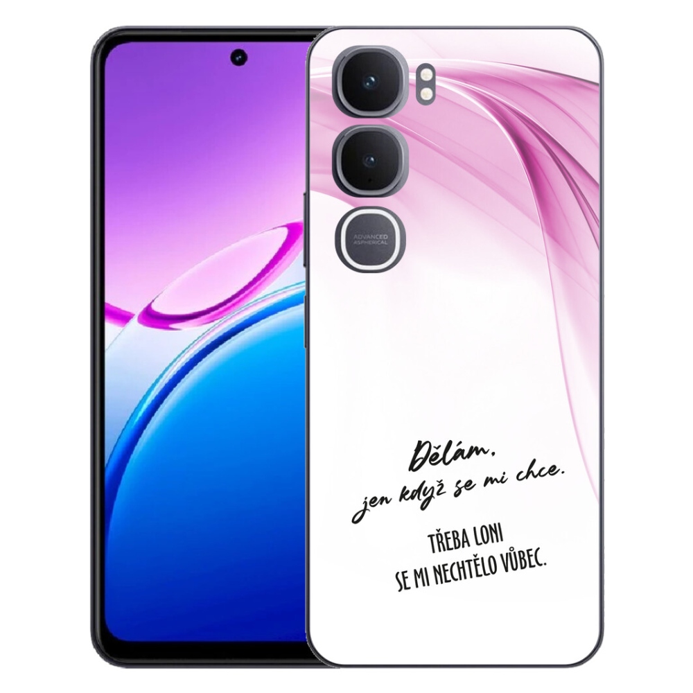 mmCase géltok a Vivo Y31 5G-hez – vicces felirat, 12 fehér háttér