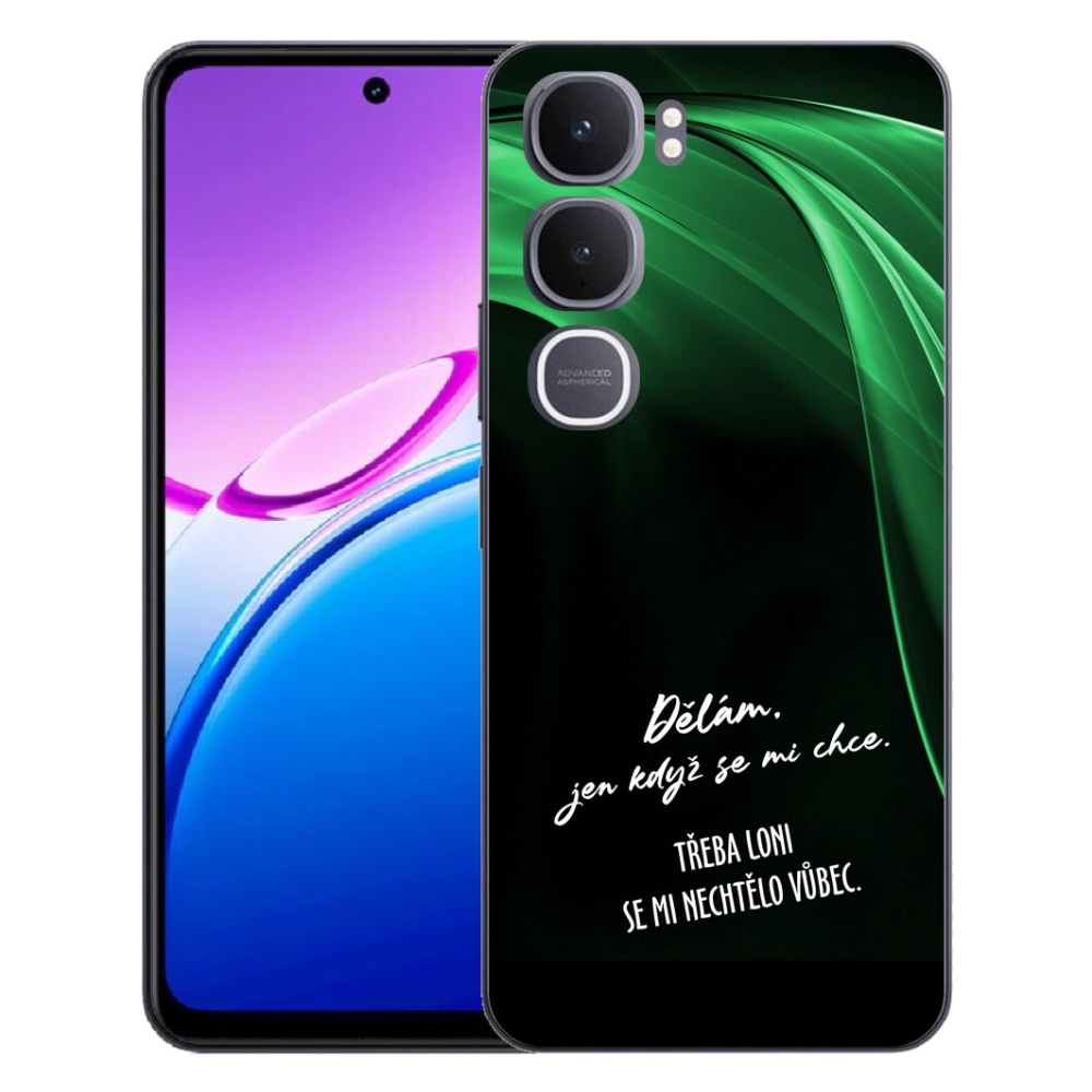 mmCase géltok a Vivo Y31 5G-hez – vicces felirat, 12, fekete háttér