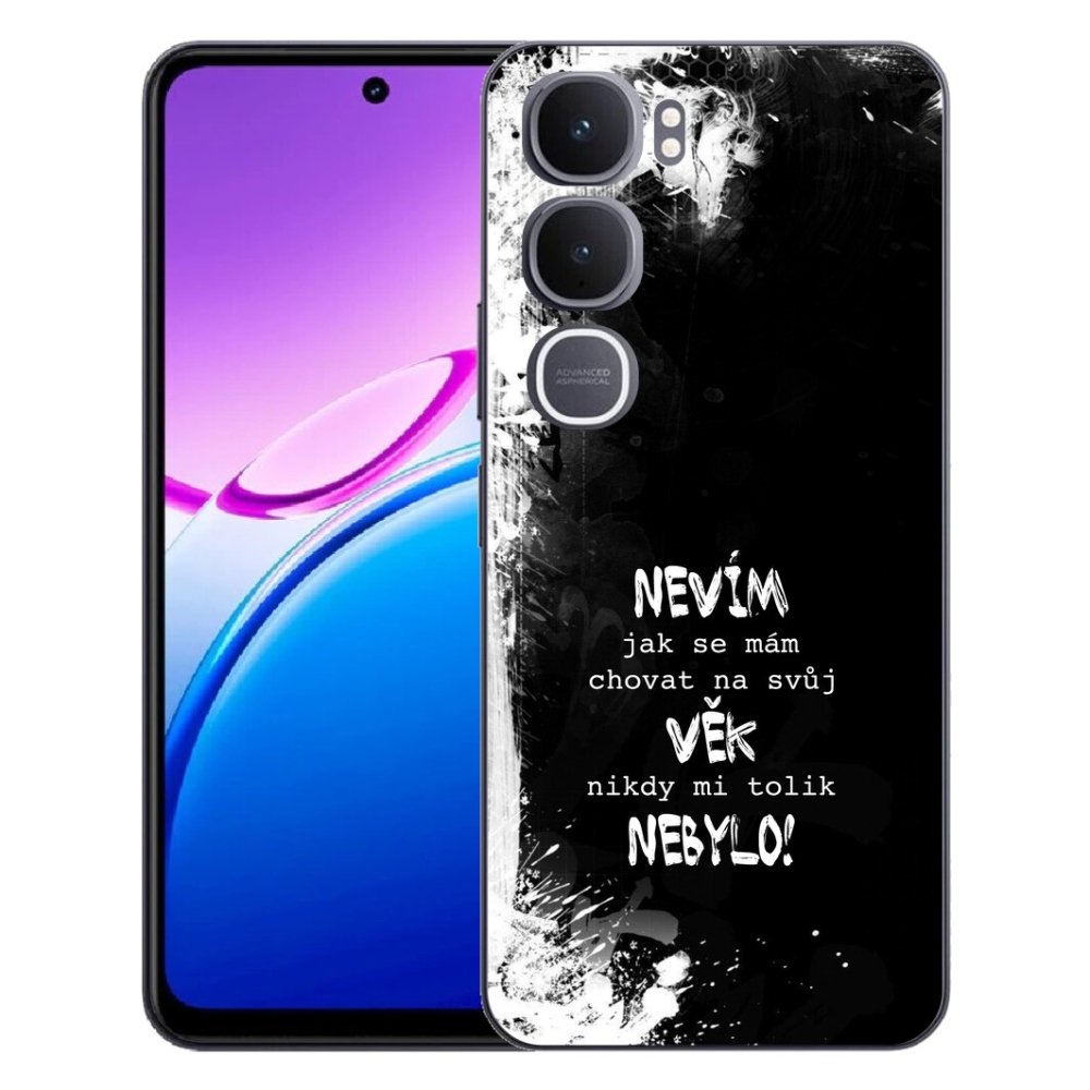 mmCase géltok a Vivo Y31 5G-hez – vicces felirat, 14, fekete háttér