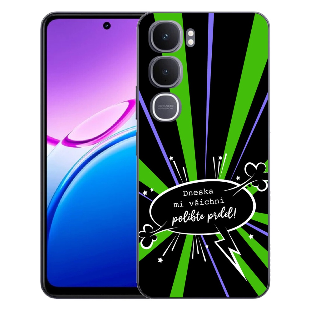mmCase géltok a Vivo Y31 5G-hez – vicces felirat, 15, fekete háttér