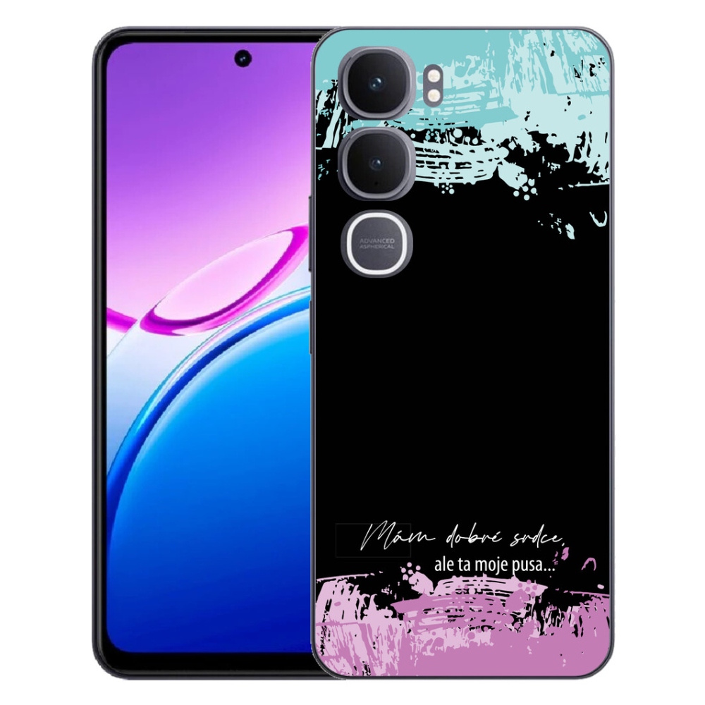 mmCase géltok a Vivo Y31 5G-hez – vicces felirat, 3 fekete háttér