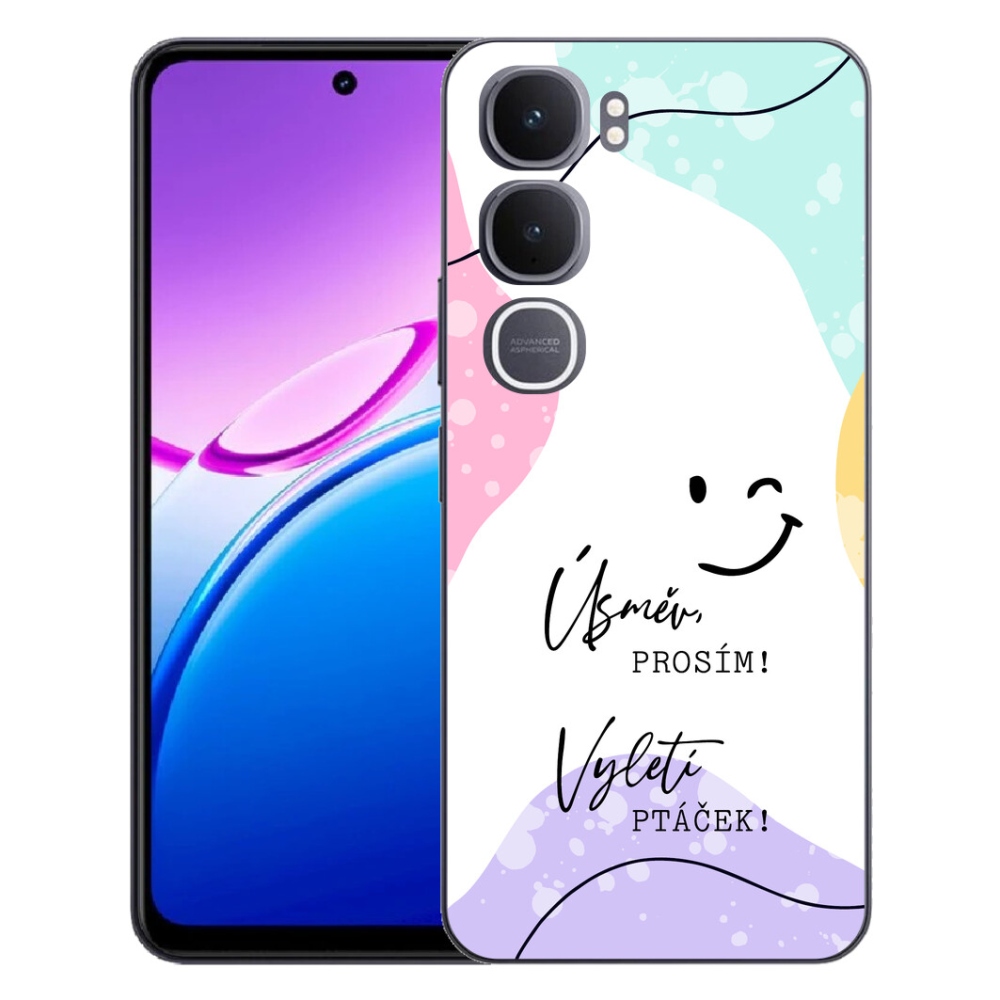 mmCase géltok a Vivo Y31 5G-hez – vicces felirat, 4 fehér háttér