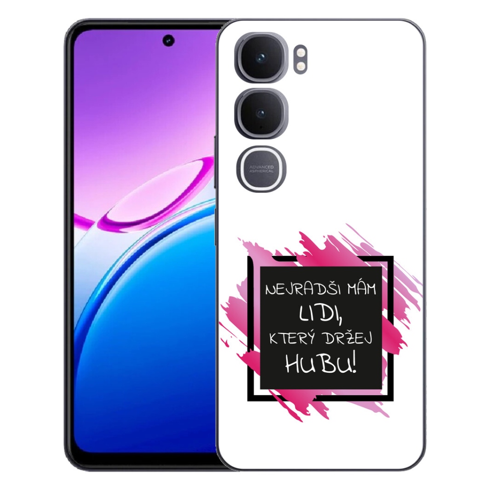 mmCase géltok a Vivo Y31 5G-hez – vicces felirat, 7 fekete-fehér háttér