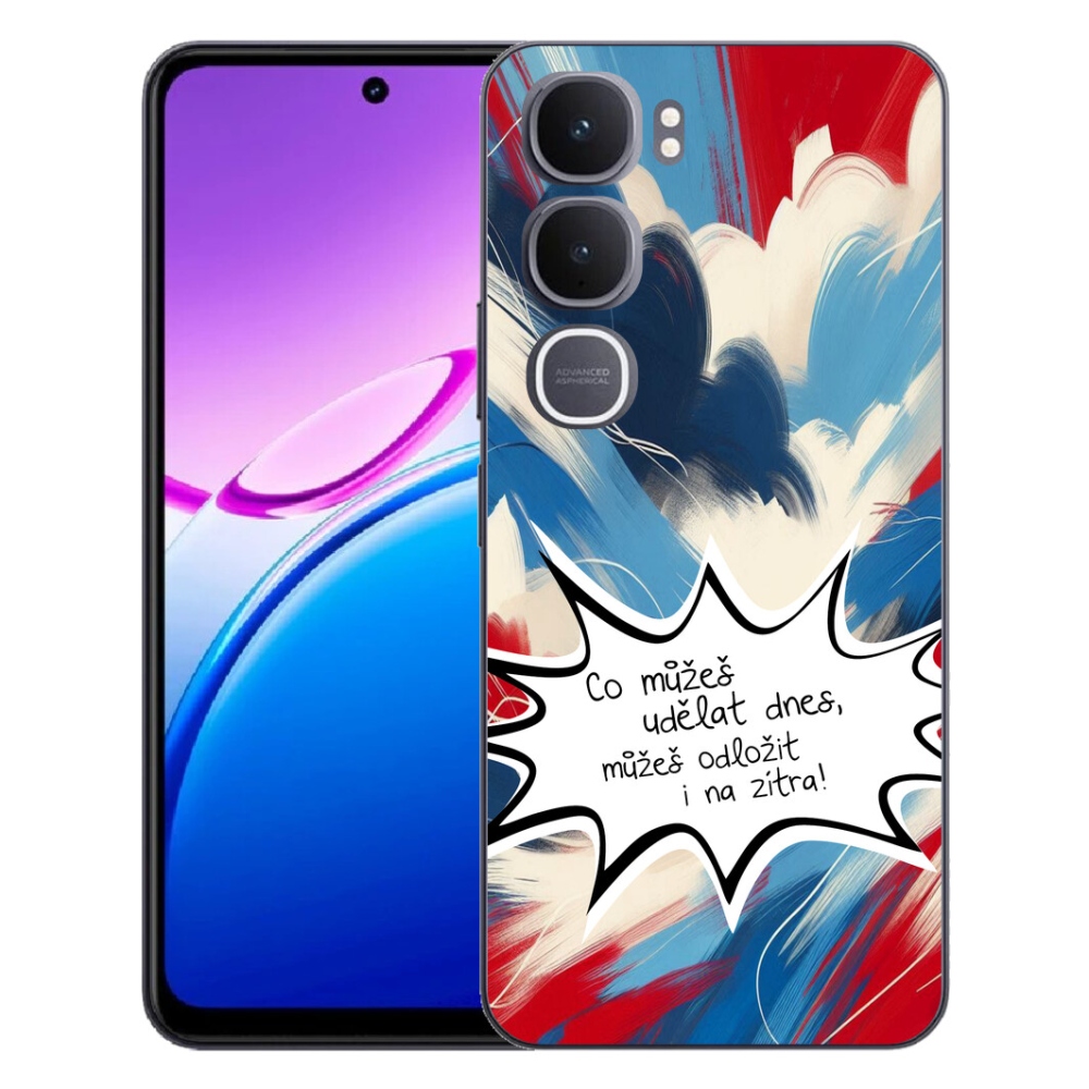 mmCase géltok a Vivo Y31 5G-hez – vicces felirat, 9 fehér háttér