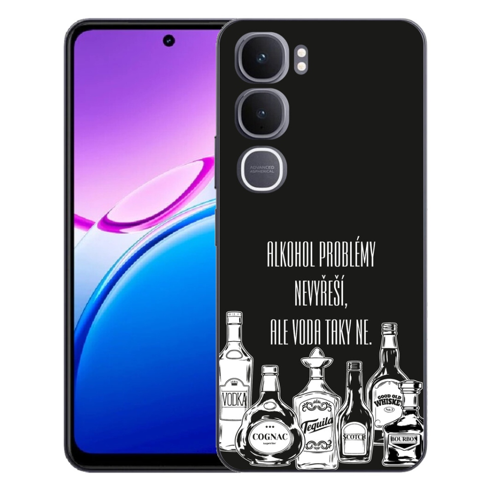 mmCase géltok a Vivo Y31 5G-hez – vicces felirat fekete háttérrel
