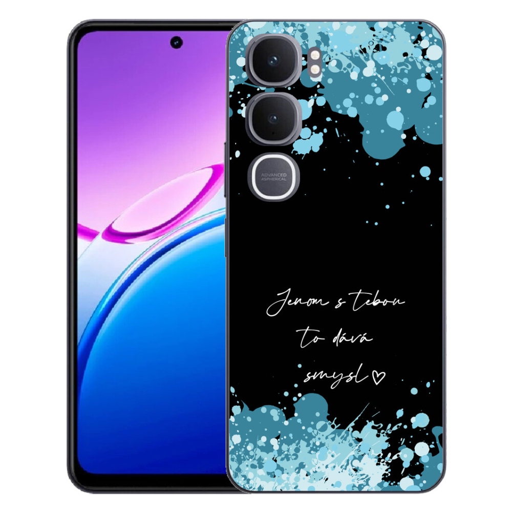 mmCase géltok a Vivo Y31 5G-hez – „Szerelmes” felirat fekete háttérrel