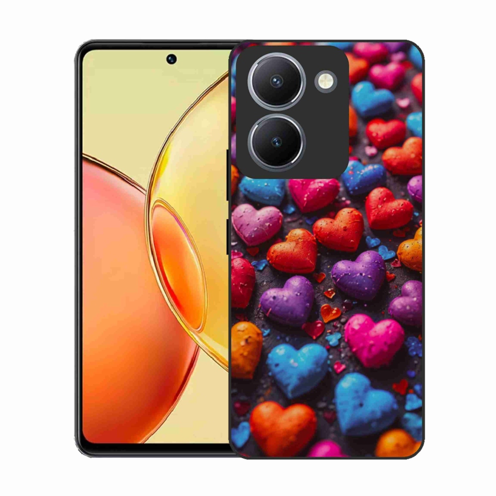 Zselés borítás mmCase a Vivo Y36-hoz - színes szív