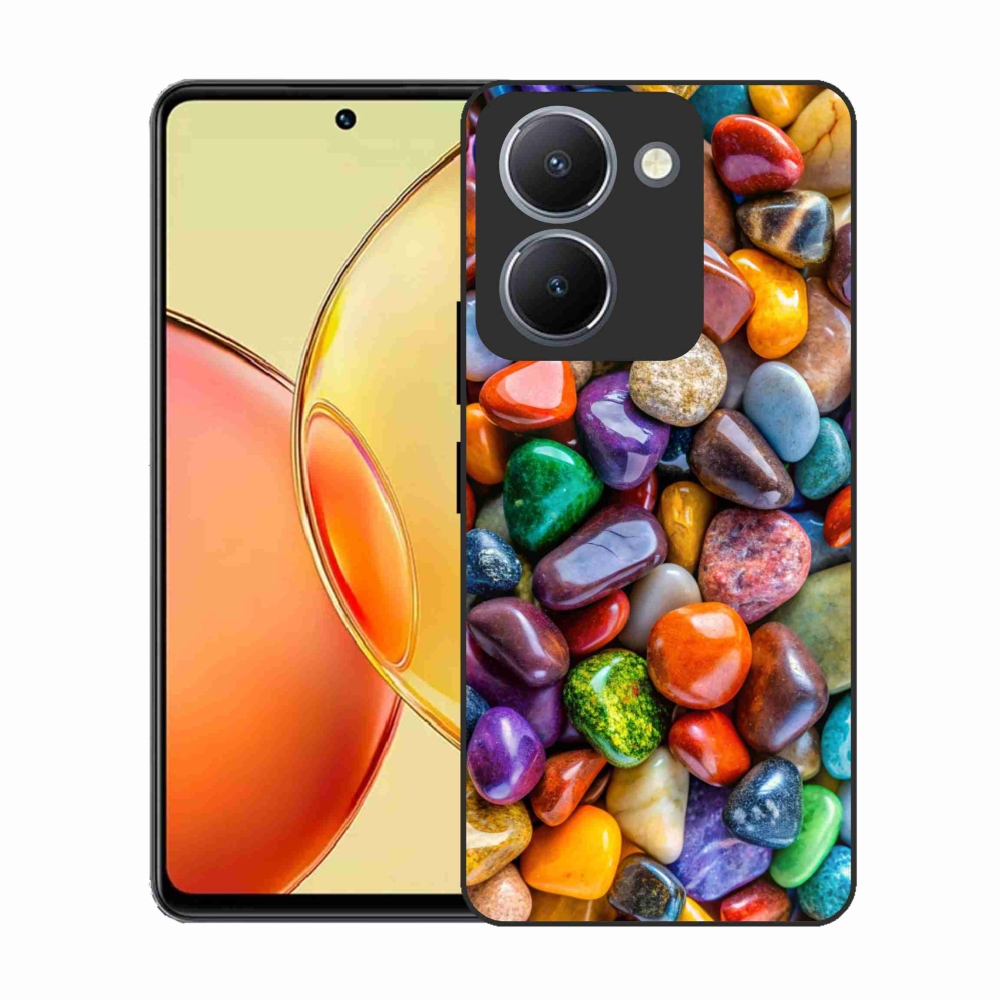 Gél borító mmCase a Vivo Y36-hoz - színes strasszkövek